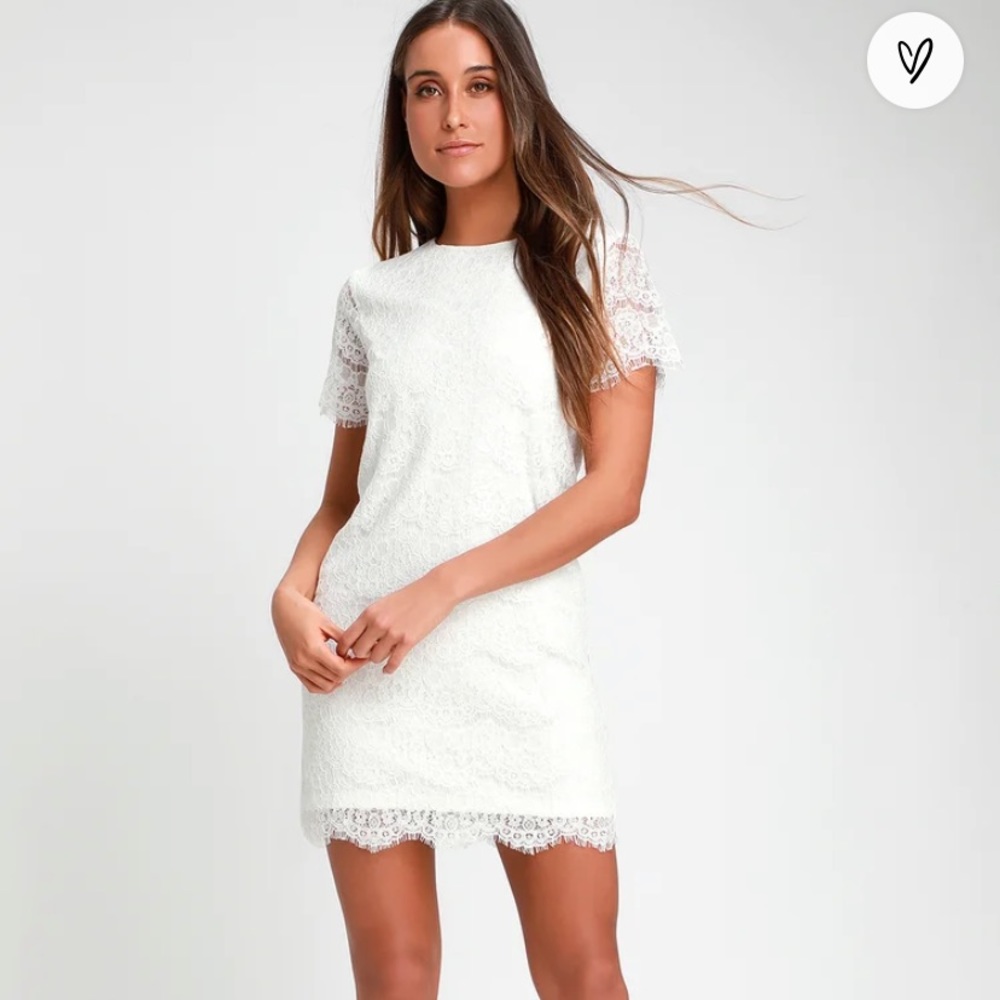 NWT! Lulu’s White Lace Dress